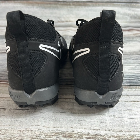 Nike Men's Alpha Menace-3 Shark Football Cleats Shoes Black/Iron Gray Size 12 - Picture 3 of 9